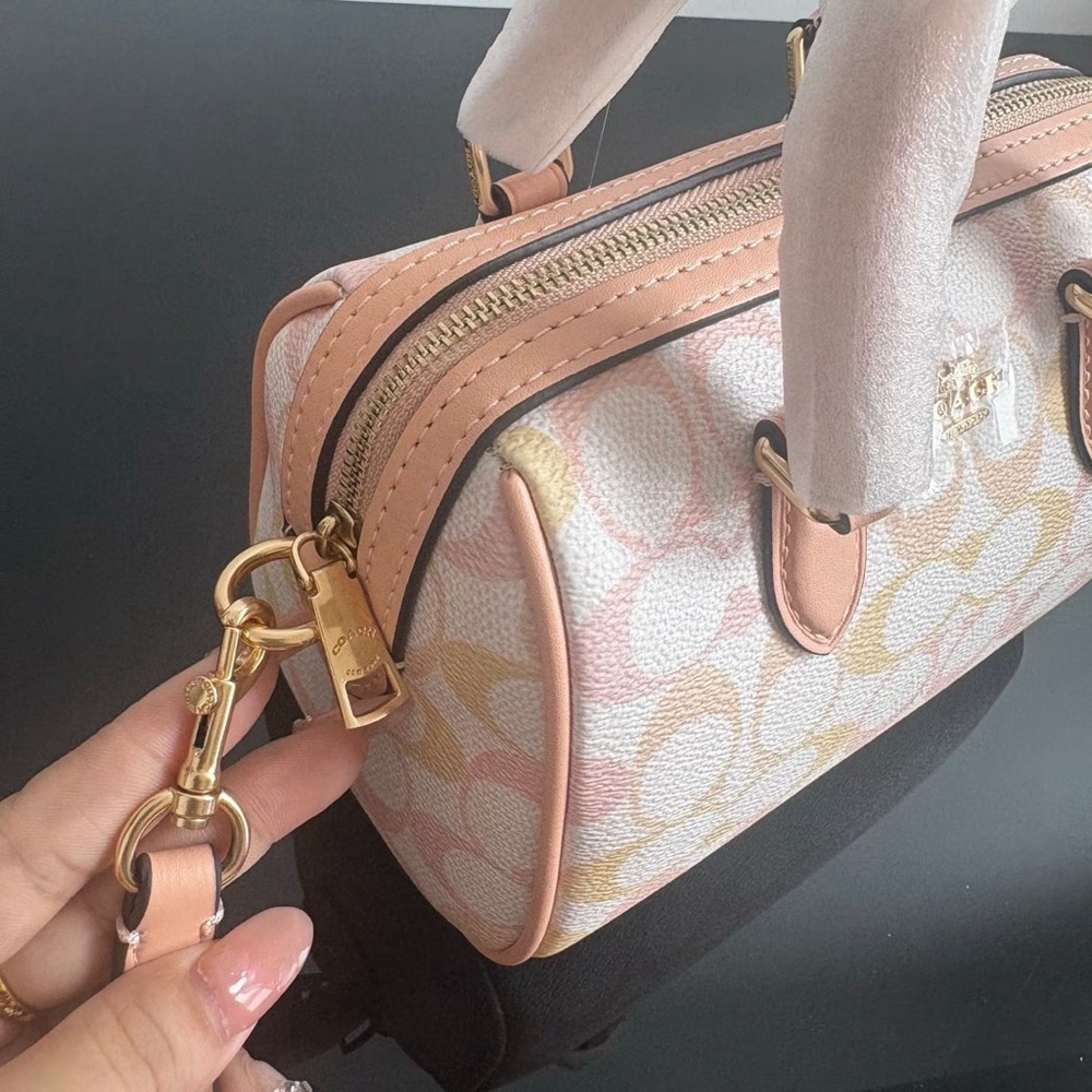 Coach Peach Sorbet Ombré Mini Satchel - Picture 7 of 9